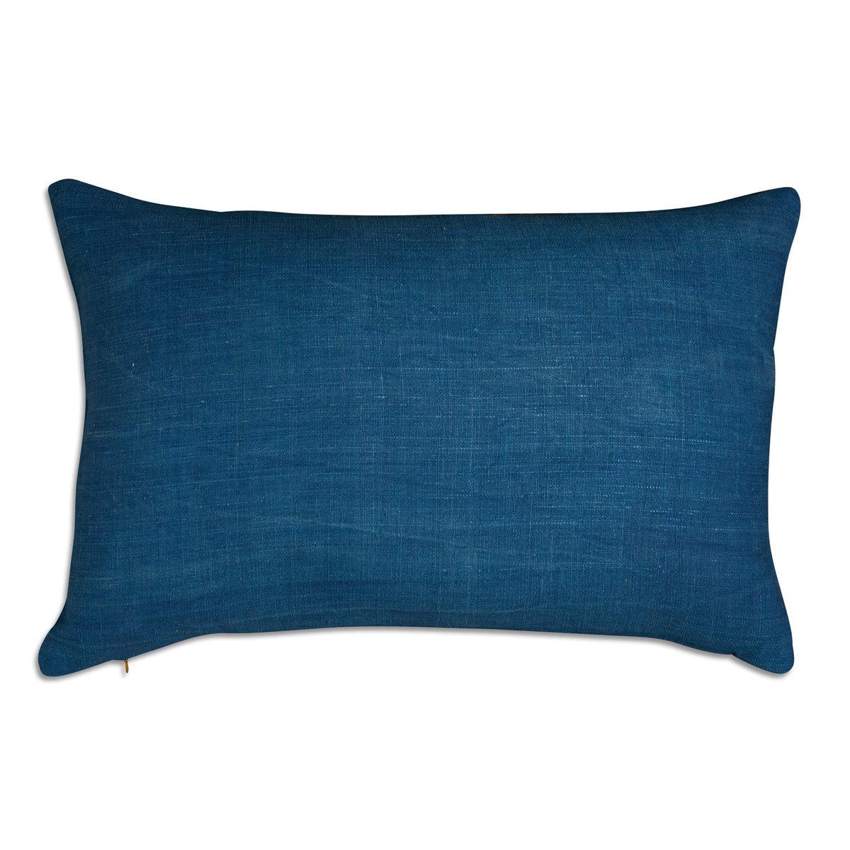 Nushka Cushions Silk Jajim Cushion - Denim Blue and multicoloured