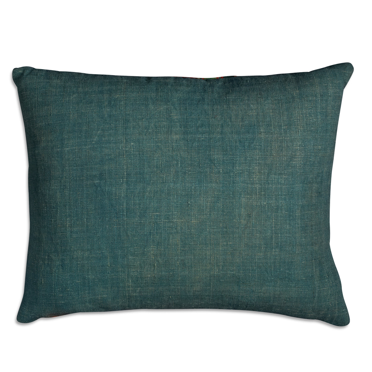 Nushka Cushions Silk Jajim Cushion - Denim blue wide multi stripe