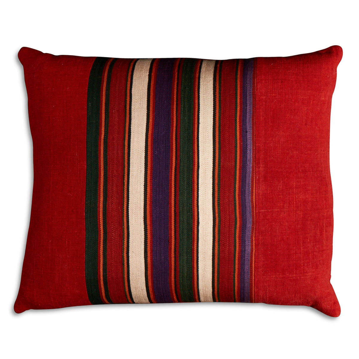 Nushka Cushions Silk Jajim Cushion - Multicoloured Stripe