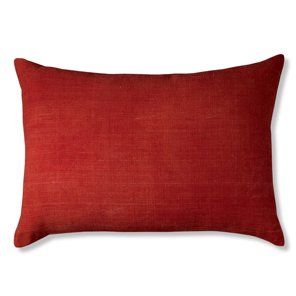 Nushka Cushions Silk Jajim Cushion - Red/Black Stripe