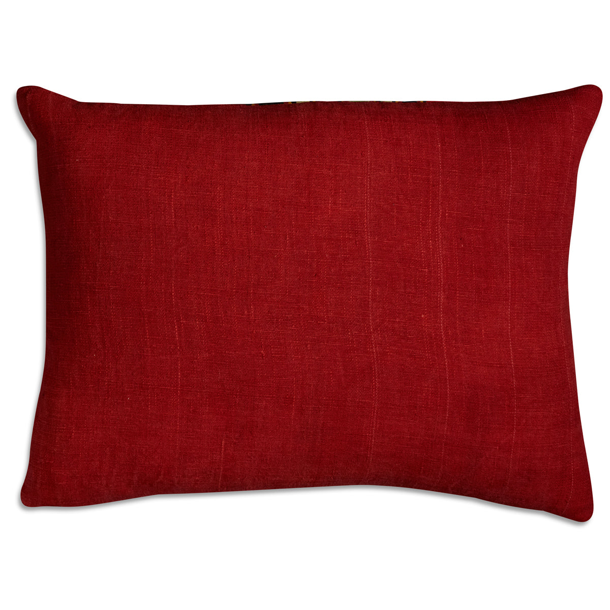 Nushka Cushions Silk Jajim Cushion -Red multicoloured narrow stripe