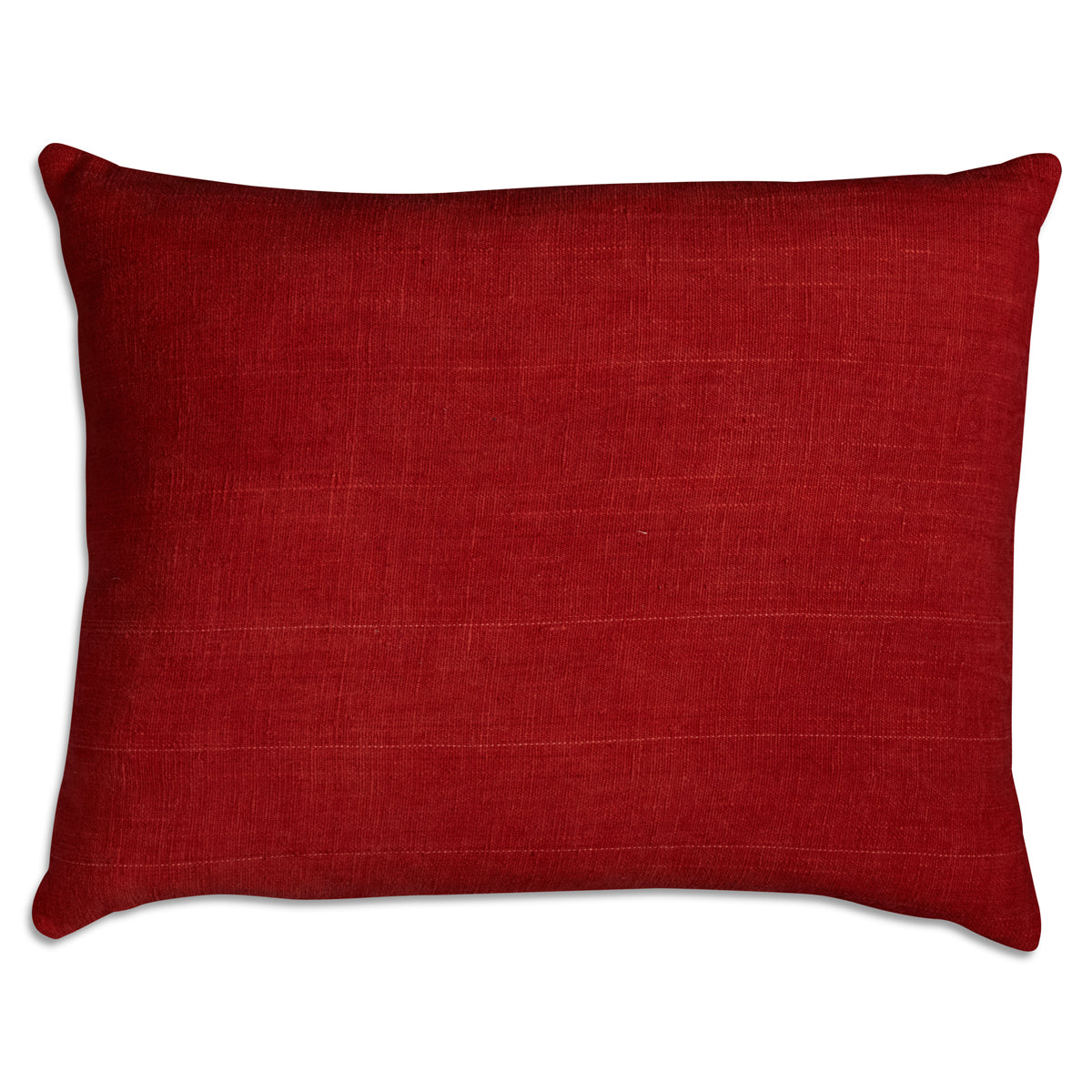 Nushka Cushions Silk Jajim Cushion -Red multicoloured narrow stripe