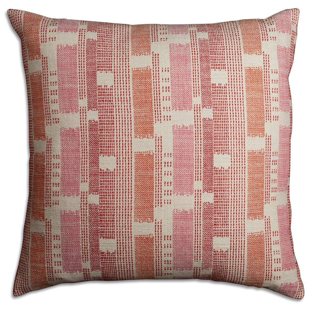 Nushka Cushions Square cushion in Loom weave - hot pink by Kit Kemp