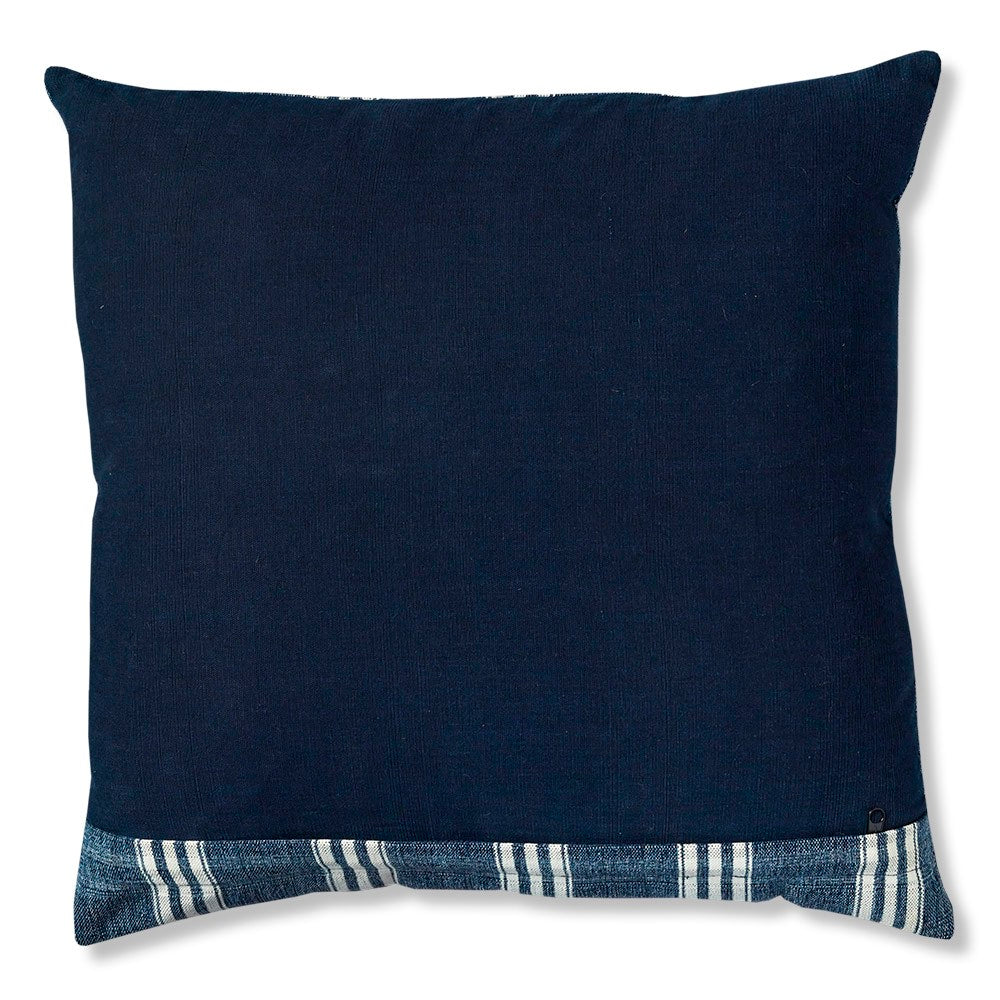 Nushka Cushions Square Vintage Guatemalan Indigo Embroidered Cushion