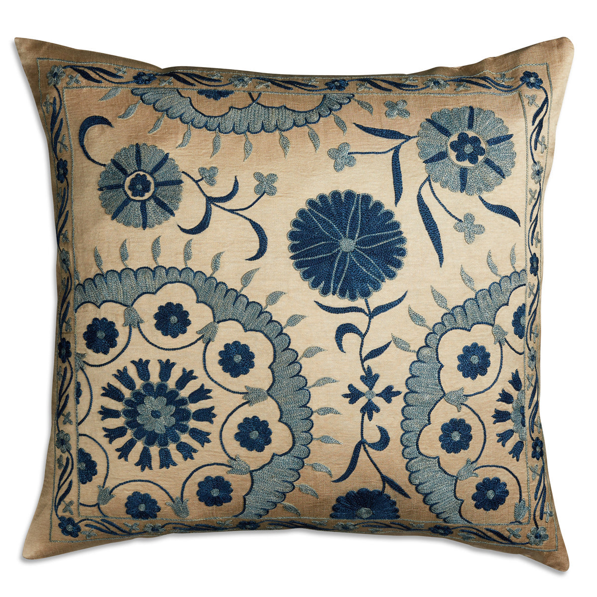 Nushka Cushions Suzani embroidered silk cushion