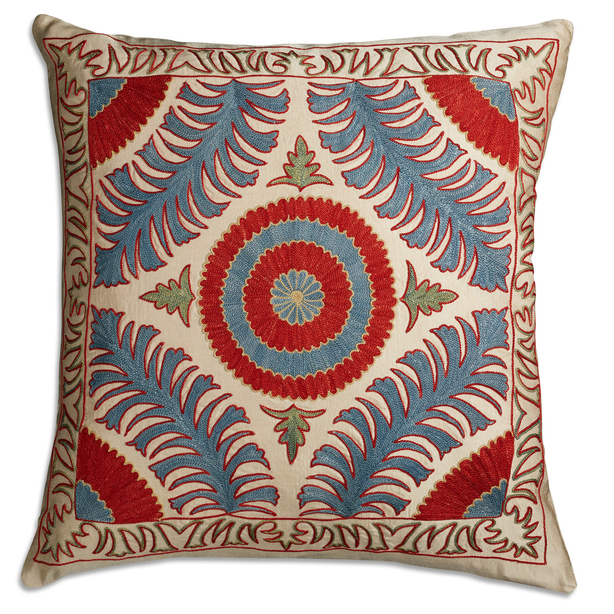 Nushka Cushions Suzani embroidered silk cushion