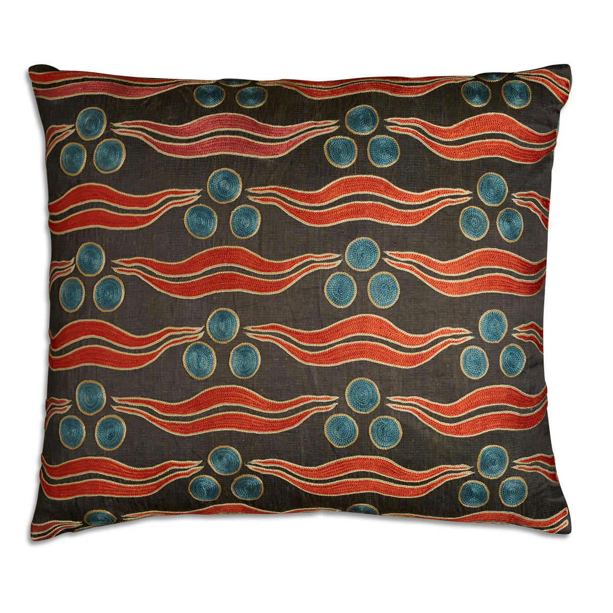 Nushka Cushions The Lips - A Silk Suzani Embroidered Cushion