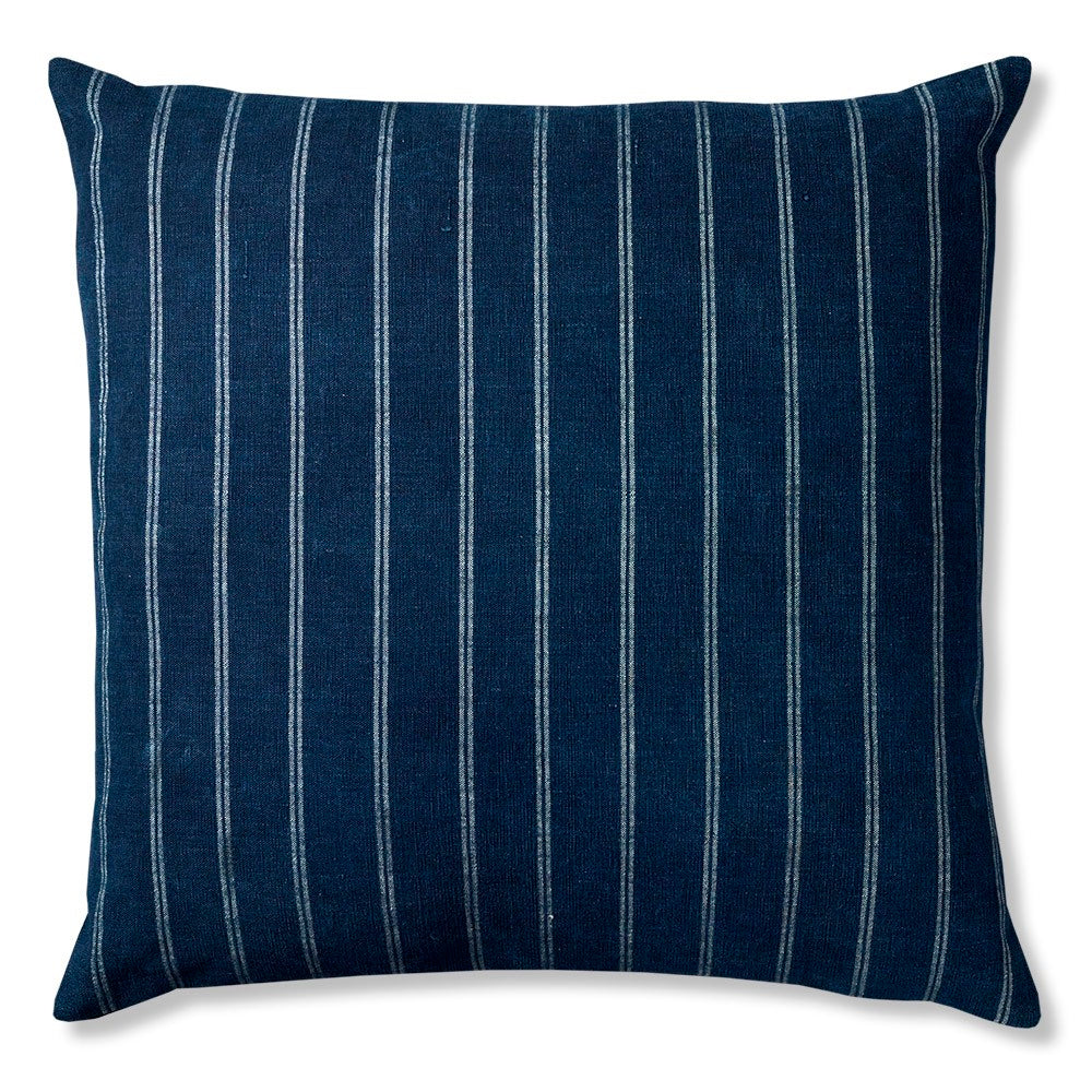 Nushka Cushions Vintage Guatemalan Square Striped Indigo Cushion