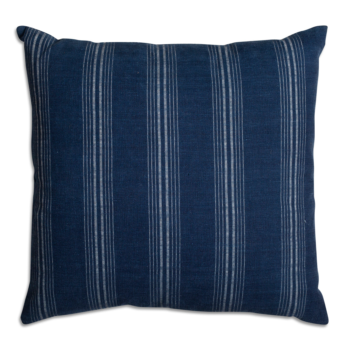 Nushka Cushions Vintage Guatemalan Square Striped Indigo Cushion