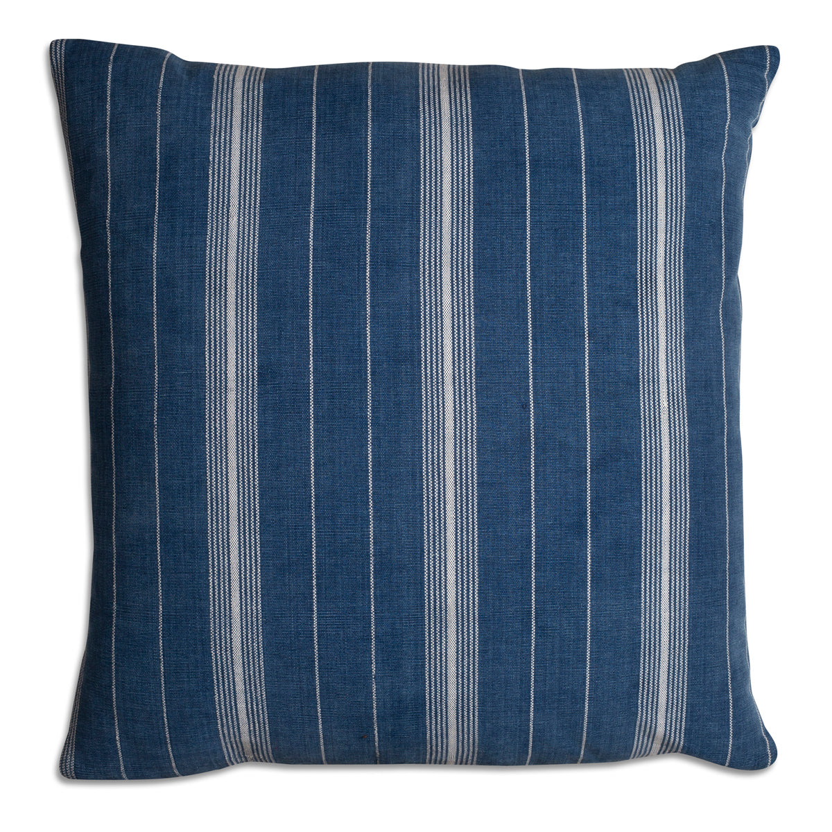 Nushka Cushions Vintage Guatemalan Square Striped Indigo Cushion