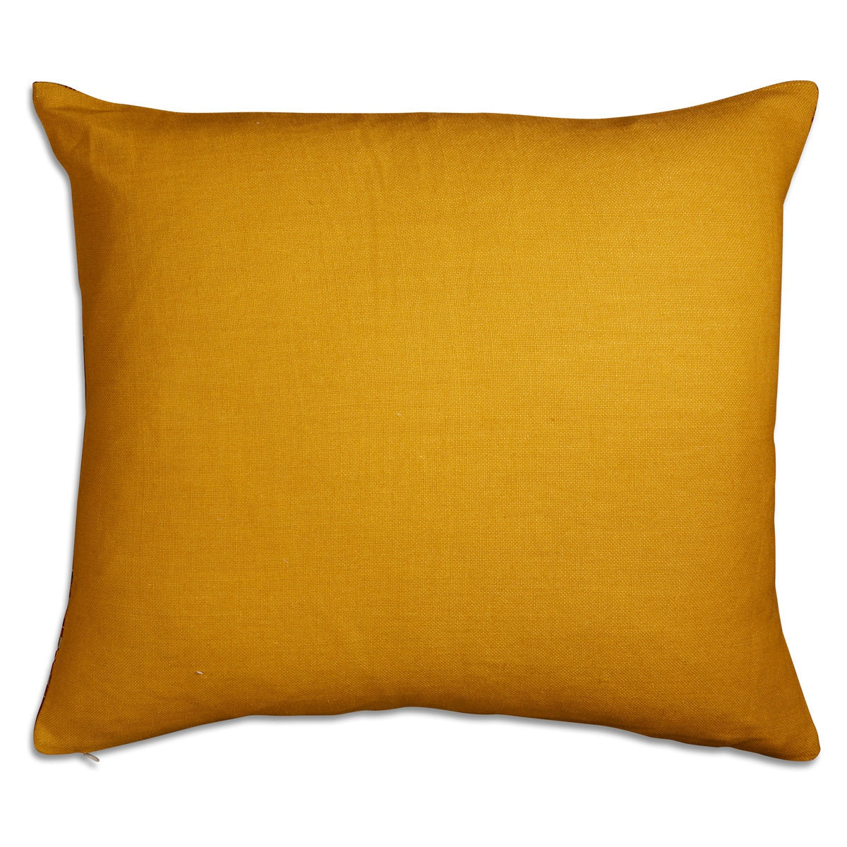 Nushka Cushions Vintage Kente Cloth Cushion - Burgundy/Yellow