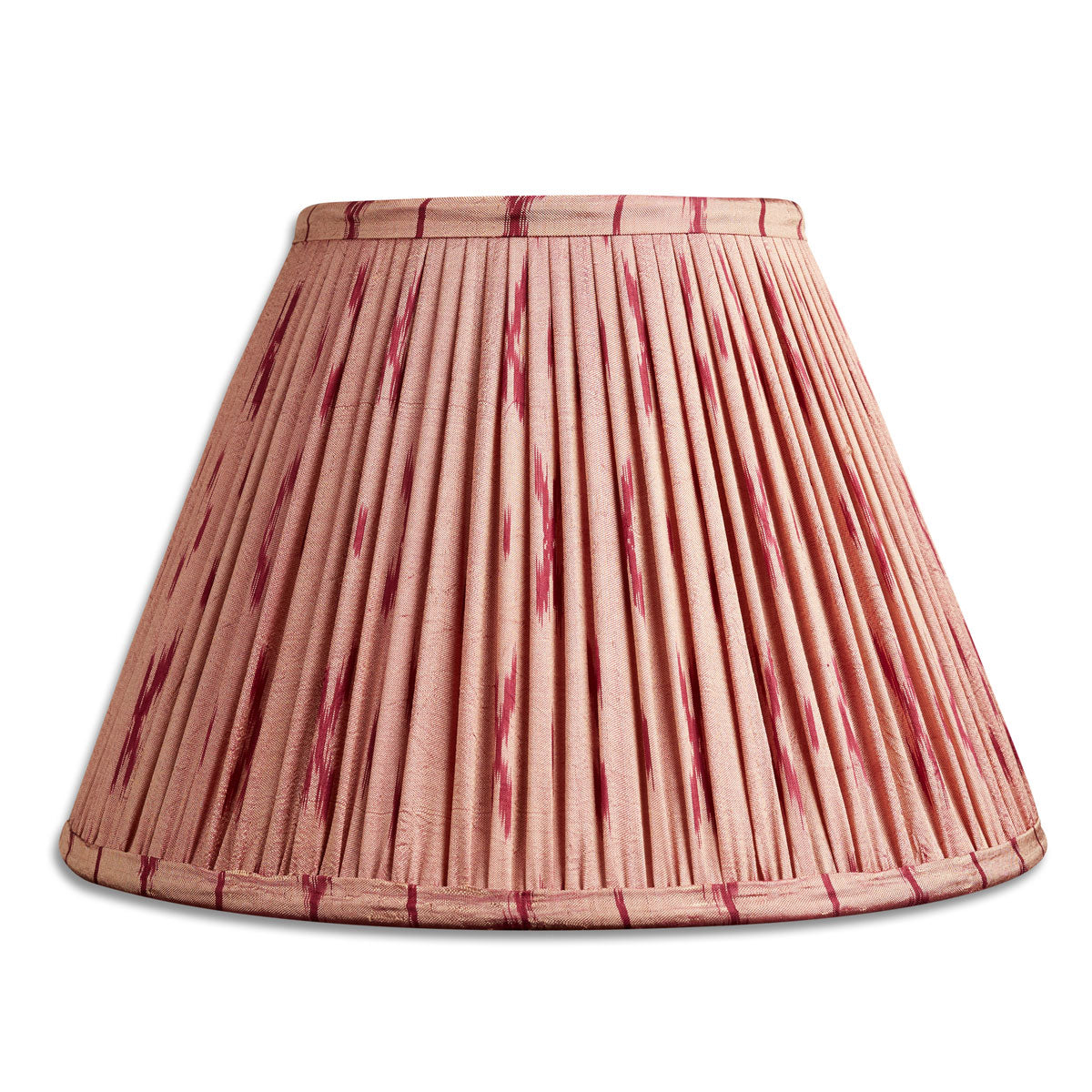 Nushka Lampshades 10 inch - 26cm Pink lilac geometric French drum silk sari lampshade