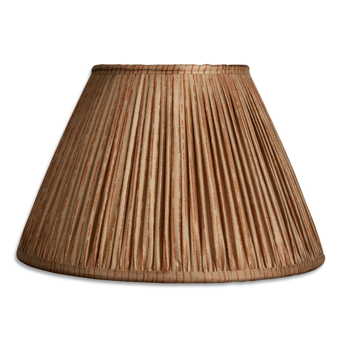 Nushka Lampshades 12 inch - 30 cm Bronze and gold silk sari lampshade in a tapering french drum shape