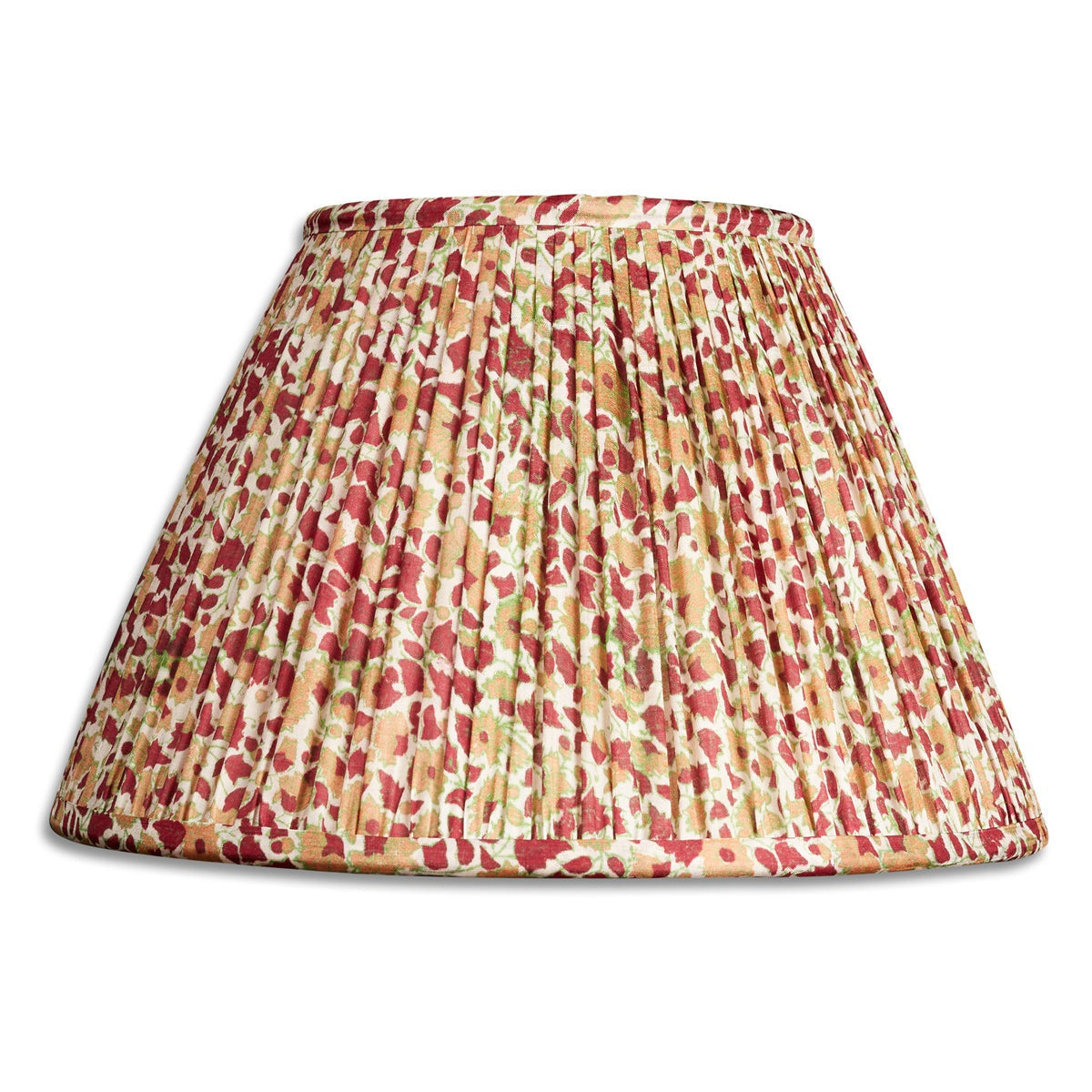 Nushka Lampshades 12 inch - 30 cm French Drum multicoloured floral design silk sari lampshade