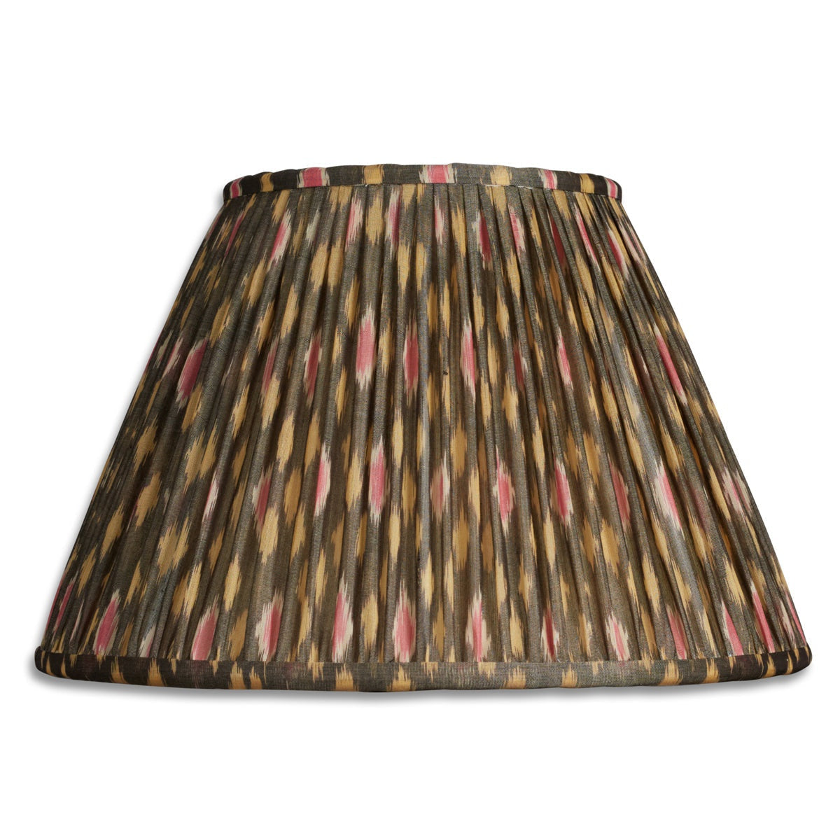 Nushka Lampshades 12 inch - 30 cm Smoky grey silk sari  french drum silk sari lampshade