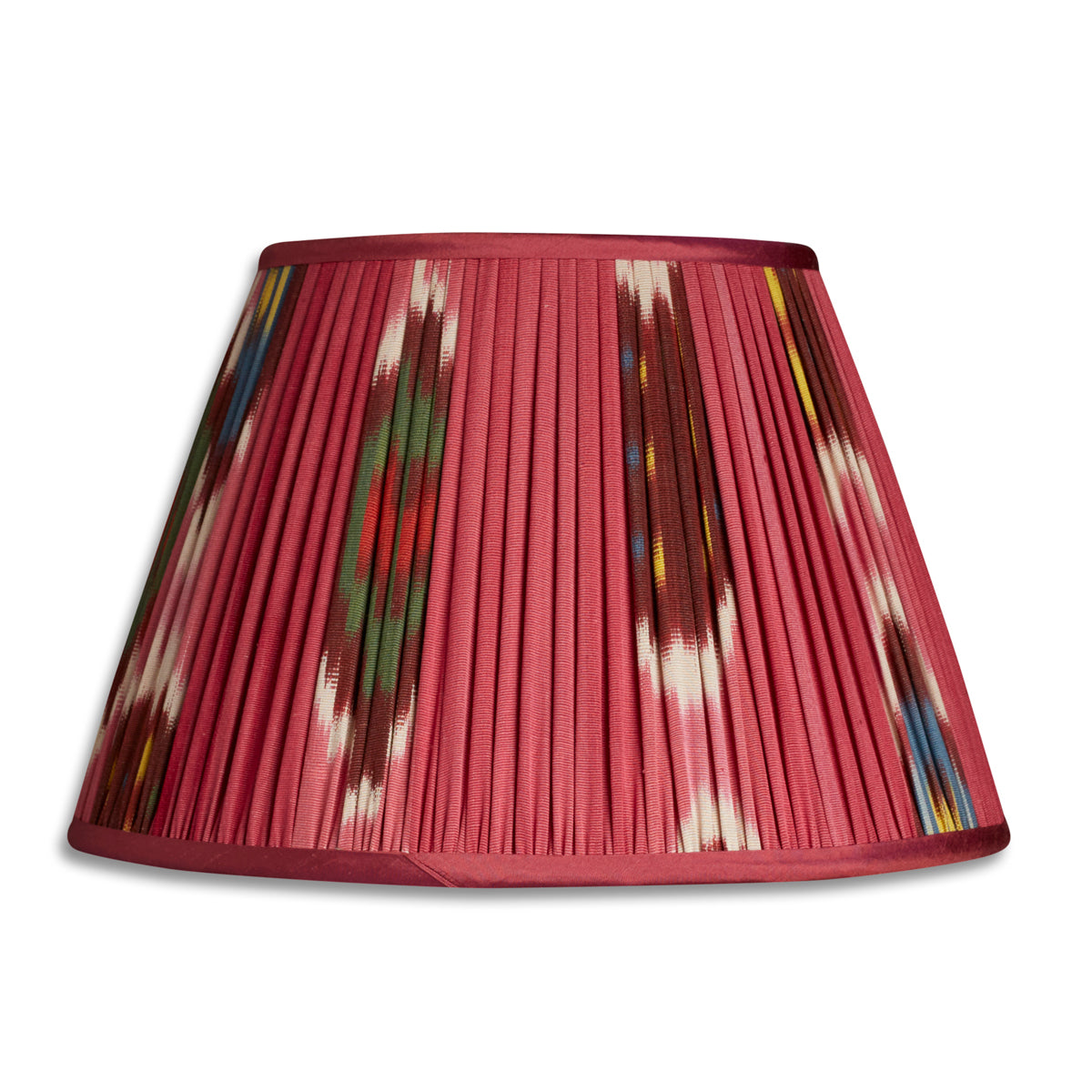 Nushka Lampshades 12 inch - 30cm Magenta Silk And Cotton Ikat Lampshade