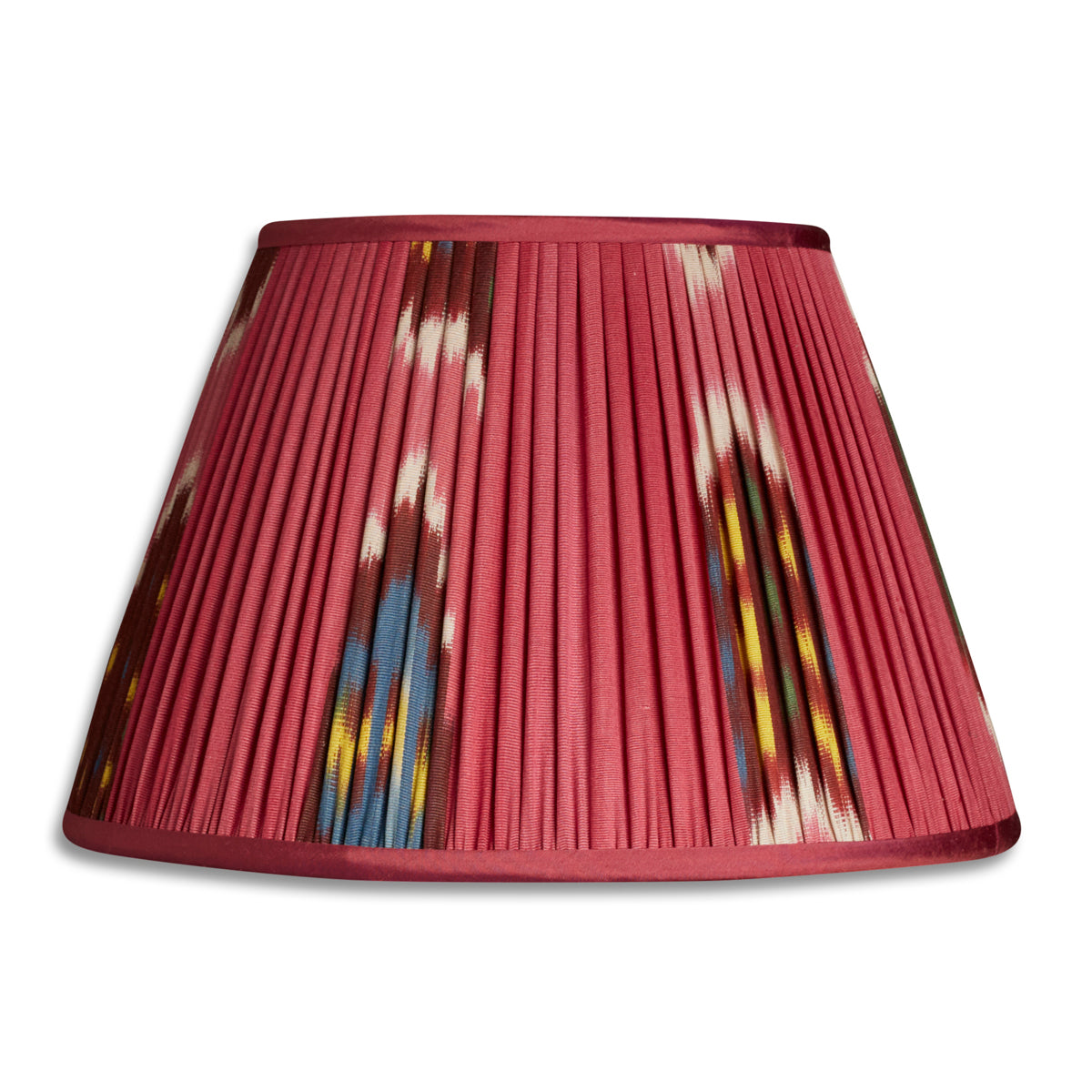 Nushka Lampshades 12 inch - 30cm Magenta Silk And Cotton Ikat Lampshade