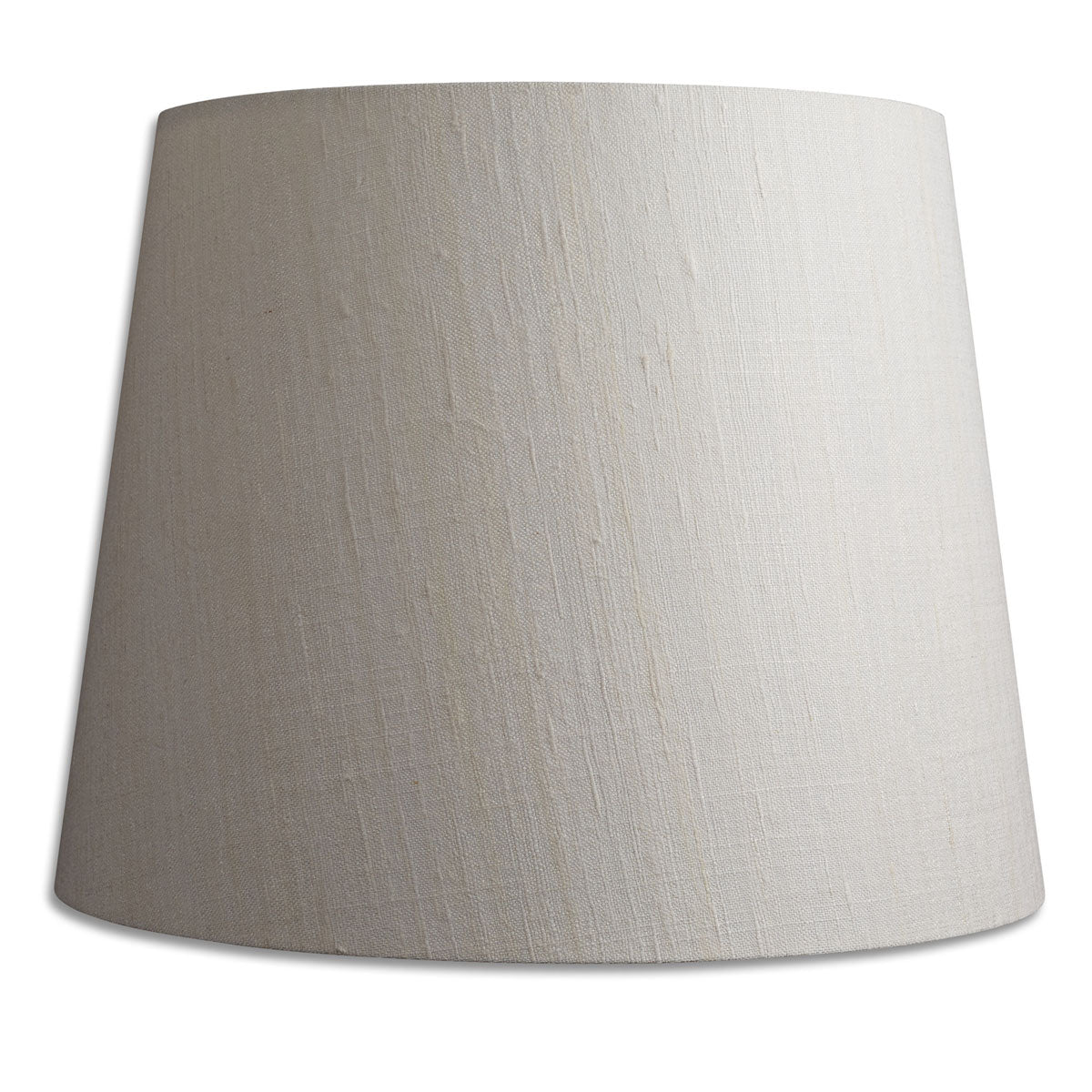 Nushka Lampshades 14 inch - 36 cm - White Mulberry Silk Plain Lampshade