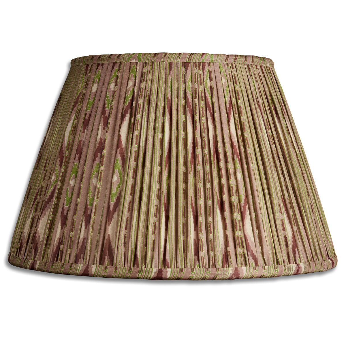 Nushka Lampshades 14 inch - 36cm Aubergine and green silk sari lampshade