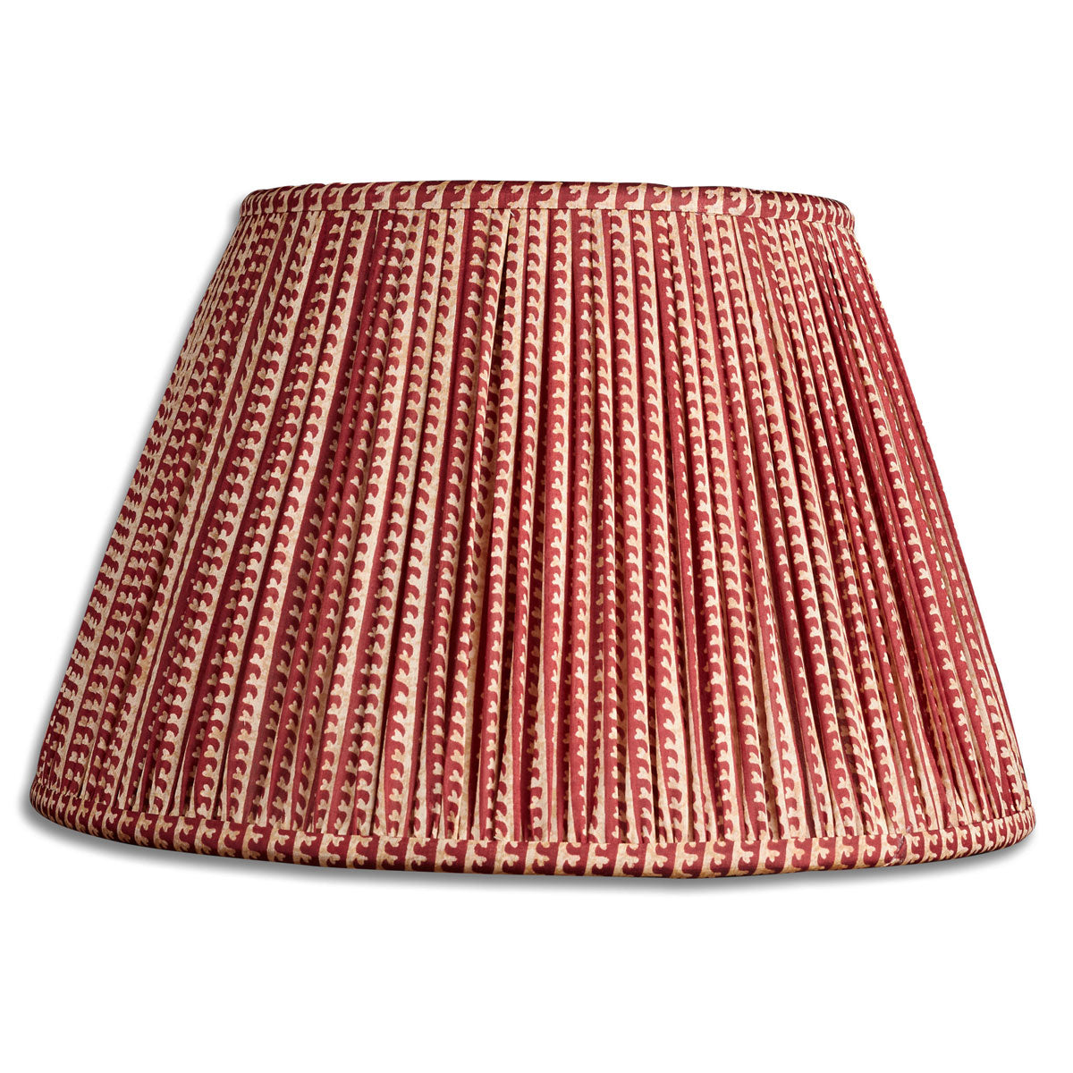 Nushka Lampshades 14 inch - 36cm Burgundy wave design silk sari lampshade