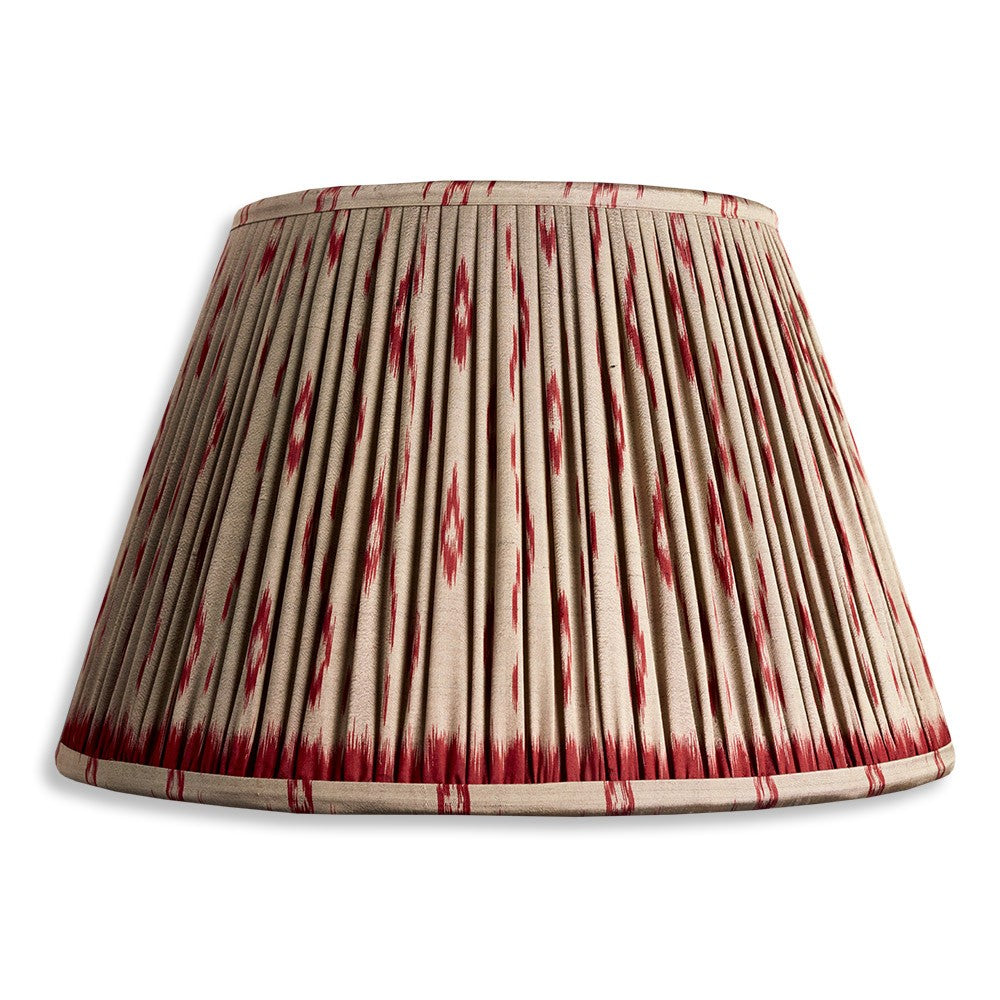 Nushka Lampshades 14 inch - 36cm Grey/Red Silk Sari Lampshade