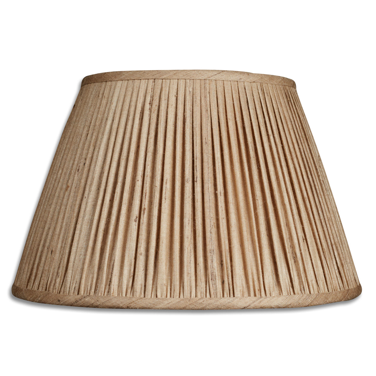 Nushka Lampshades 14 inch - 36cm Light raw gathered plain silk lampshade