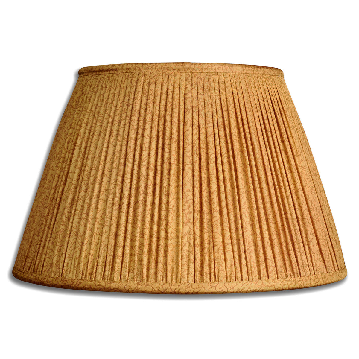 Nushka Lampshades 14 inch - 36cm Mustard gold silk sari lampshade