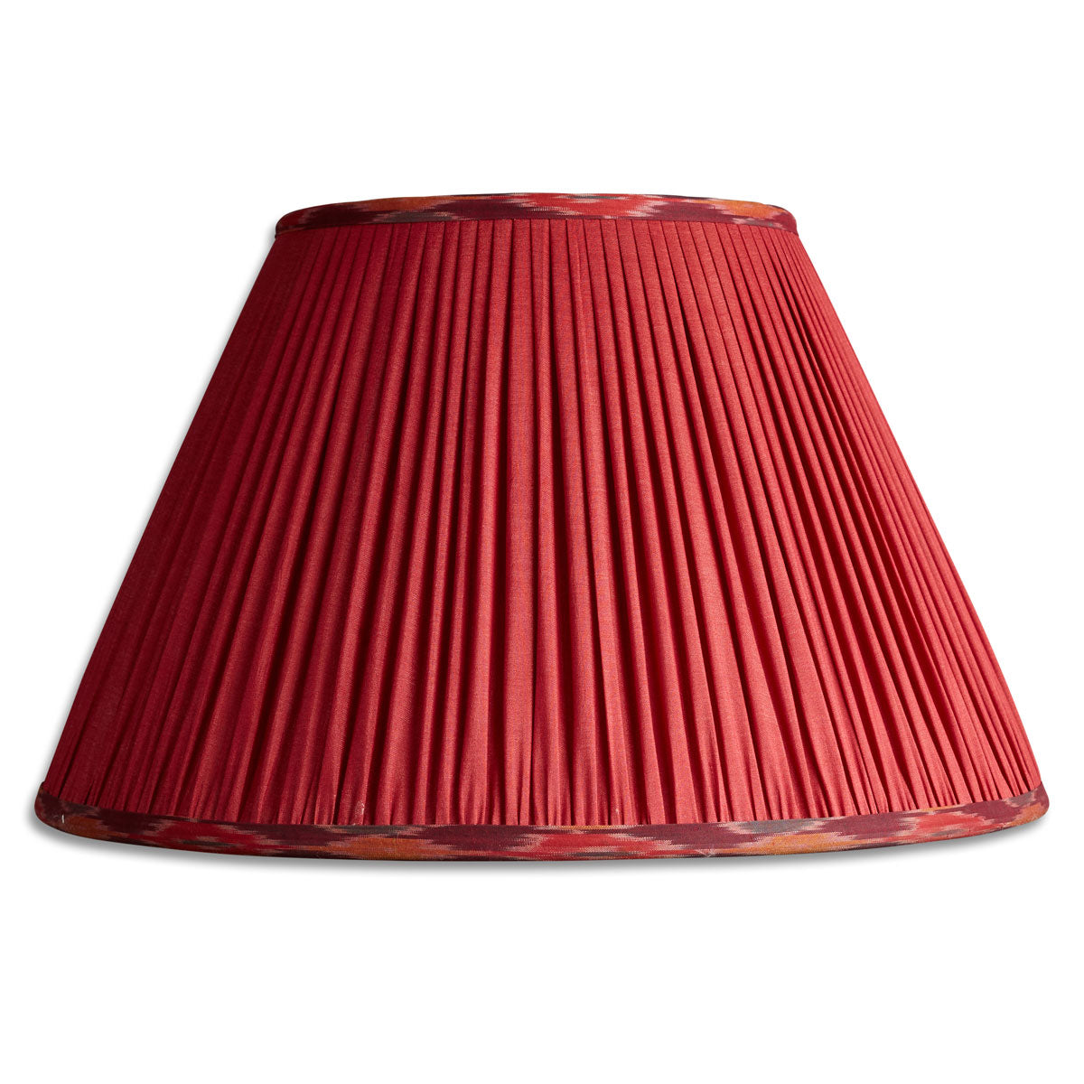 Nushka Lampshades 14 inch - 36cm Plain magenta French drum silk sari lampshade with trim