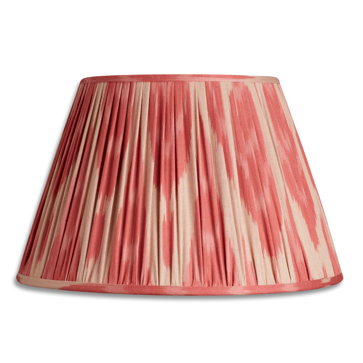 Nushka Lampshades 14 inch - 36cm Raspberry and pink cotton ikat lampshade