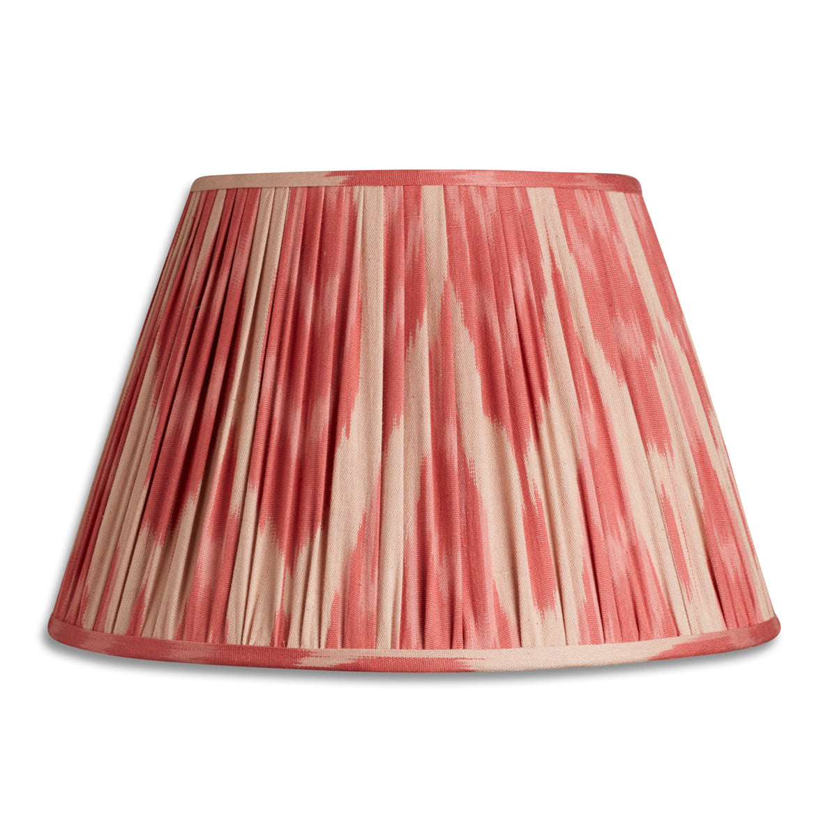 Nushka Lampshades 14 inch - 36cm Raspberry and pink cotton ikat lampshade