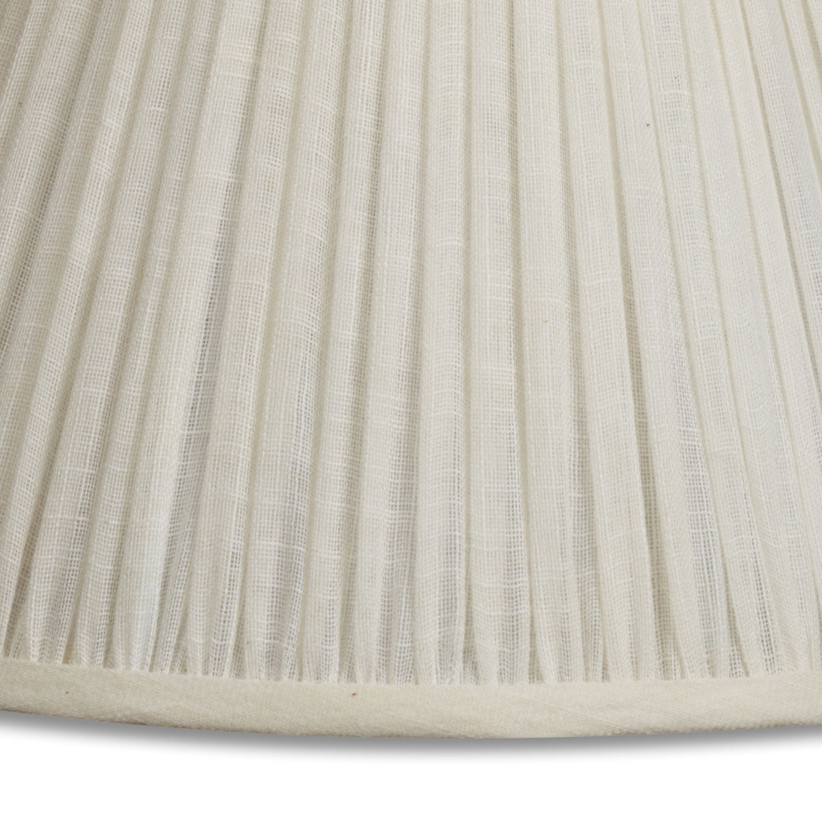 Nushka Lampshades 14 inch -36cms Cream Cotton French Drum Gathered Lampshade
