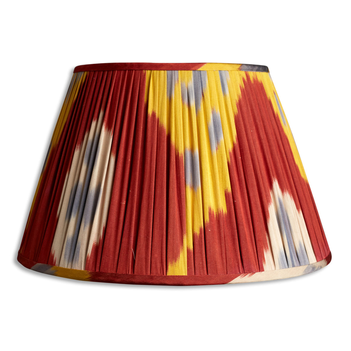 Nushka Lampshades 14 inch - 36cms Red and Yellow Ikat Lampshade