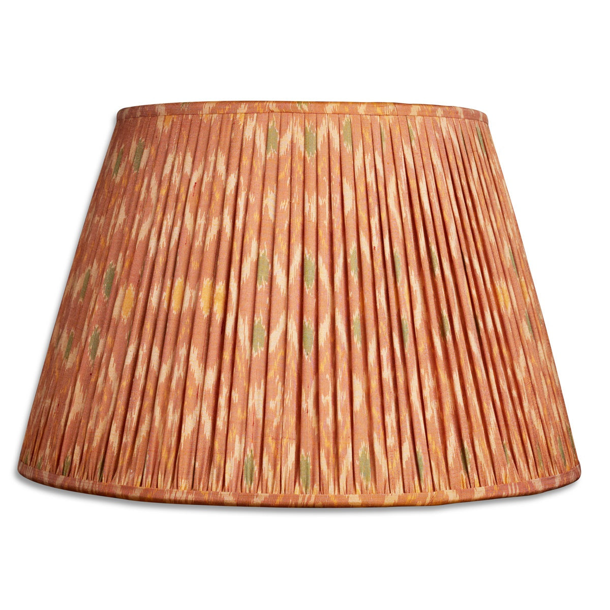 Nushka Lampshades 16 Inch -  41cm Amber, green and yellow silk sari lampshade