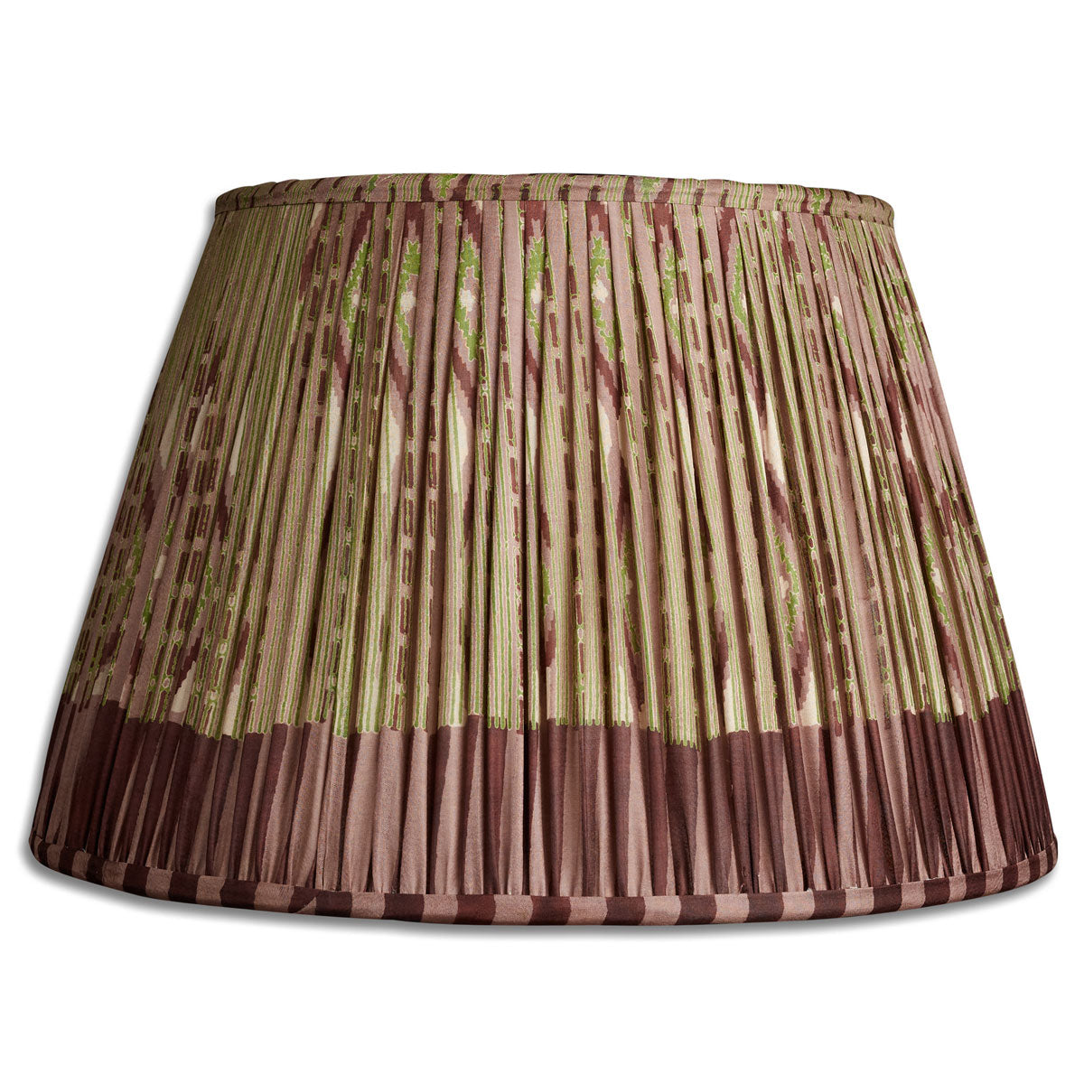 Nushka Lampshades 16 Inch -  41cm Forest green and aubergine silk sari lampshade