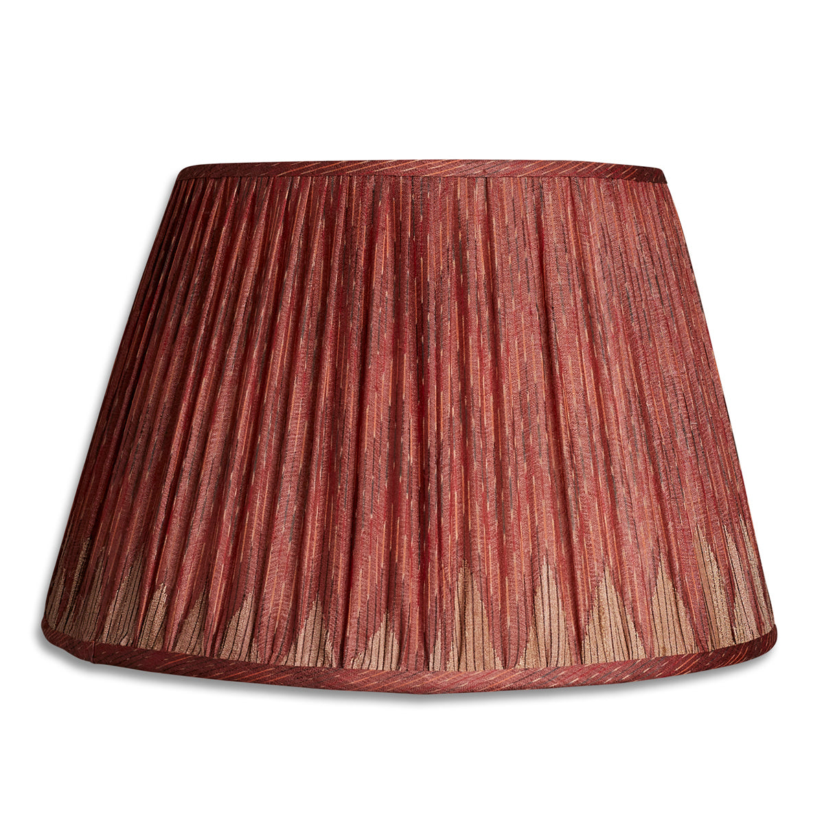 Nushka Lampshades 16 inch - 41cm Maroon spotted silk sari lampshade.