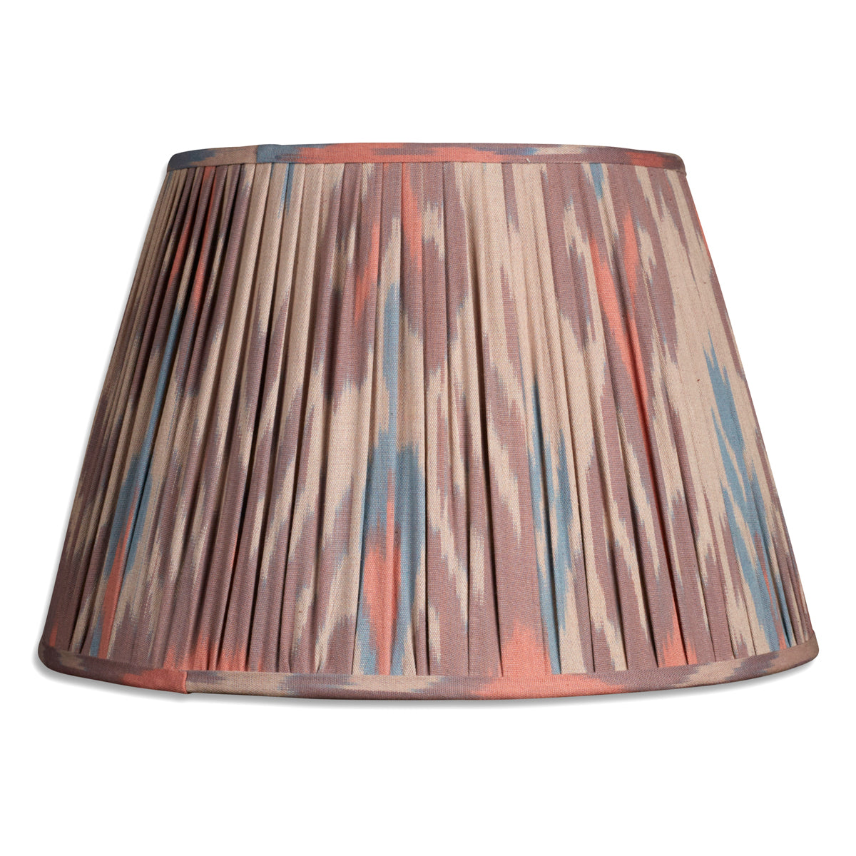 Nushka Lampshades 16 inch - 41cm Mauve pink and grey cotton ikat lampshade