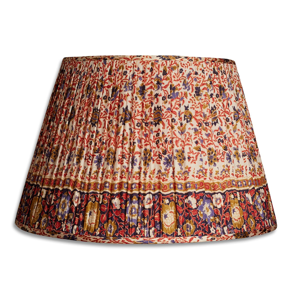 Nushka Lampshades 16 inch - 41cm Multicoloured floral design silk sari lampshade