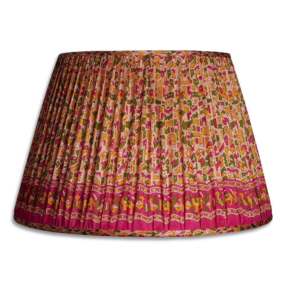 Nushka Lampshades 16 inch - 41cm Multicoloured floral silk sari lampshade