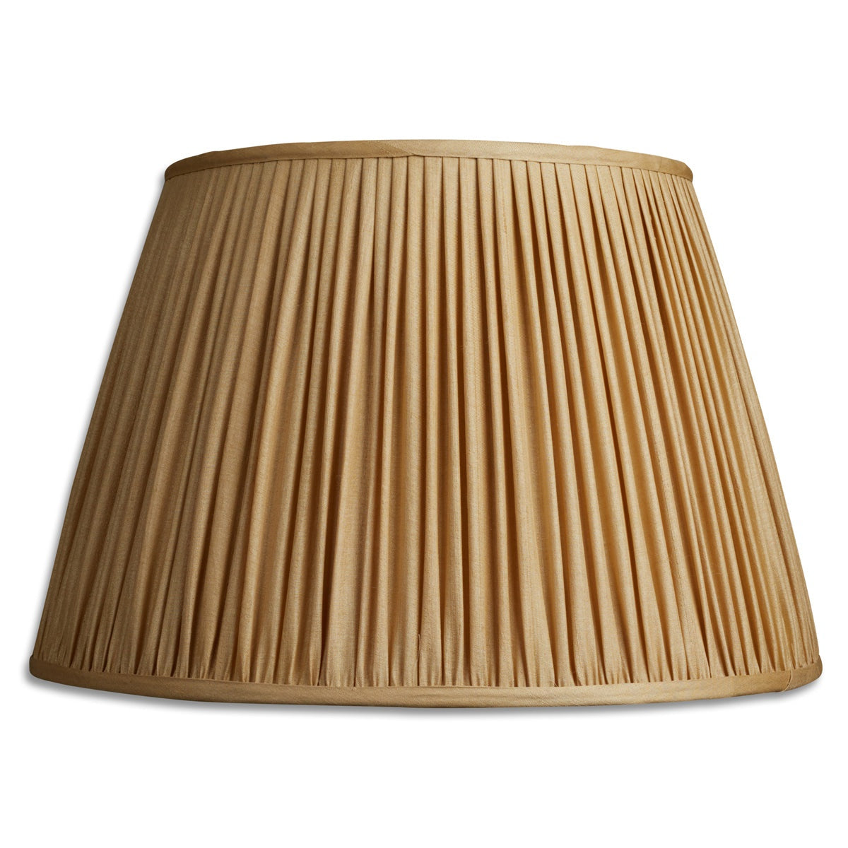 Nushka Lampshades 16 Inch -  41cm  Pale mustard yellow silk sari lampshade