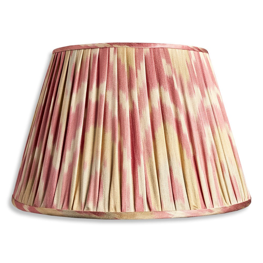 Nushka Lampshades 16 Inch - 41cm Pastel Pink Cotton and Silk Ikat Lampshade