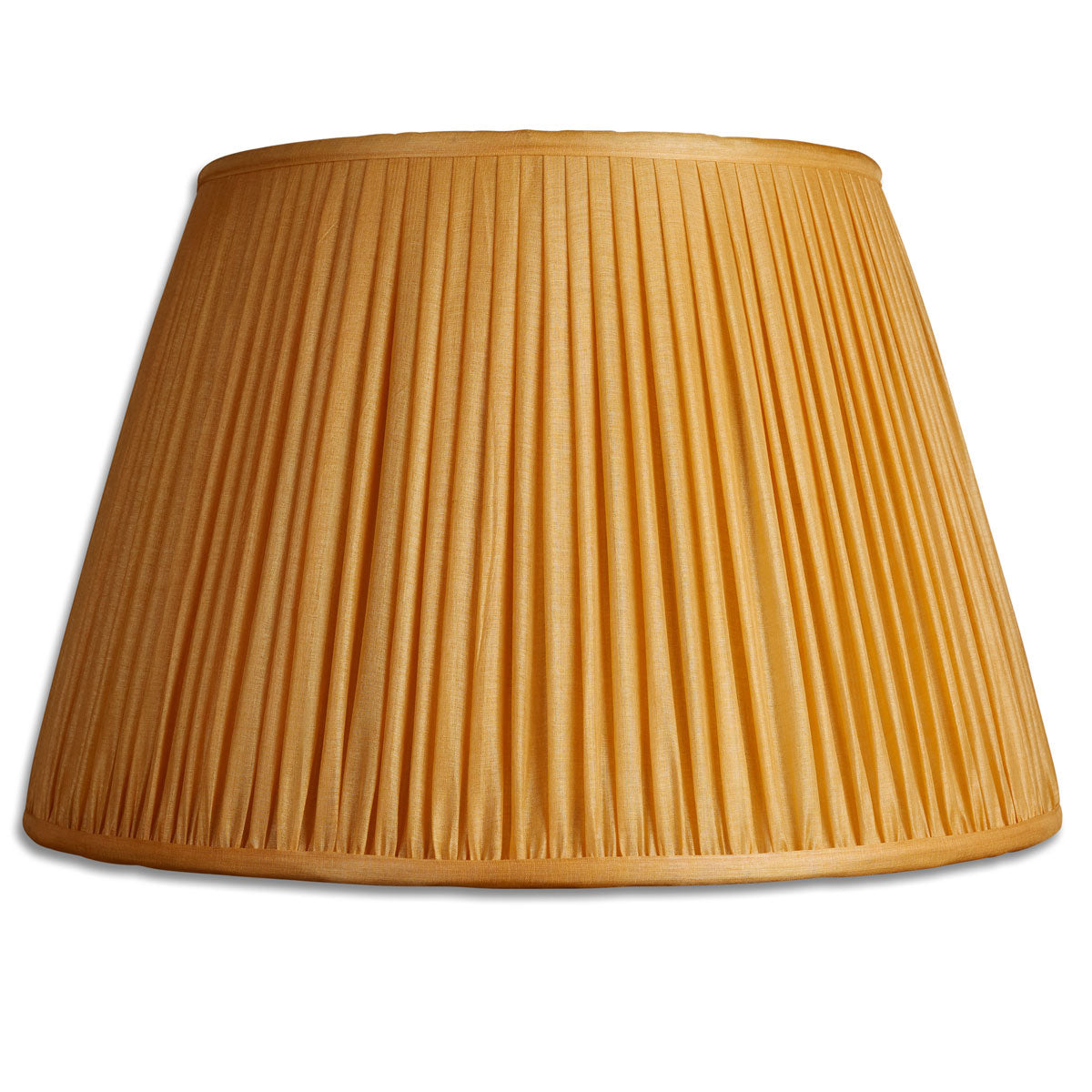 Nushka Lampshades 16 Inch -  41cm Plain marigold silk sari lampshade