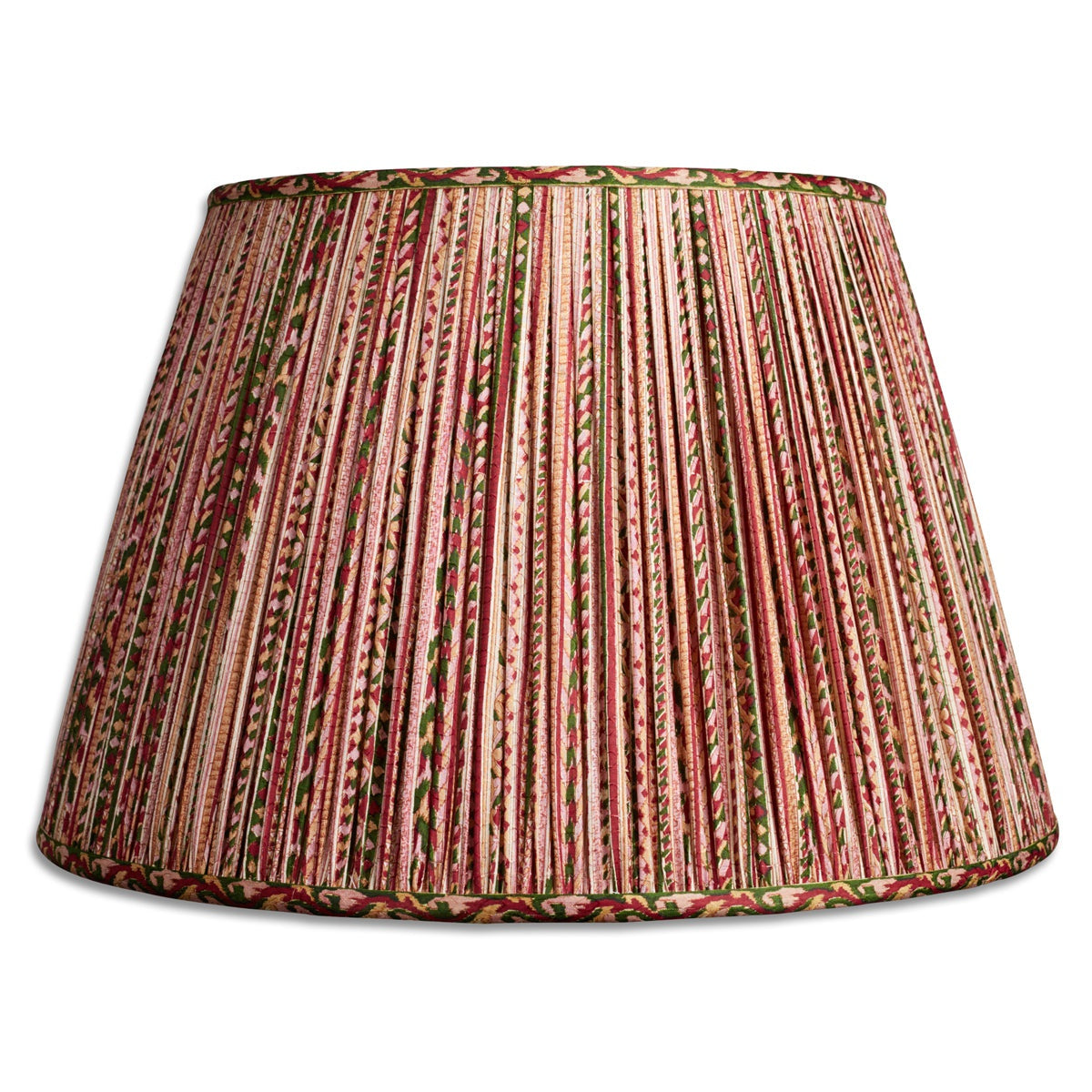 Nushka Lampshades 16 Inch -  41cm Purple, green and cream stripe silk sari lampshade