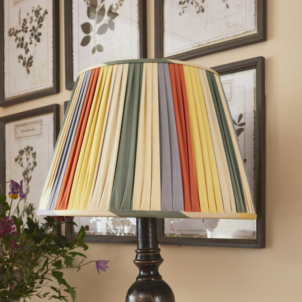 Nushka Lampshades 17 inch  - 43cm Harlequin stripe Ikat lampshade