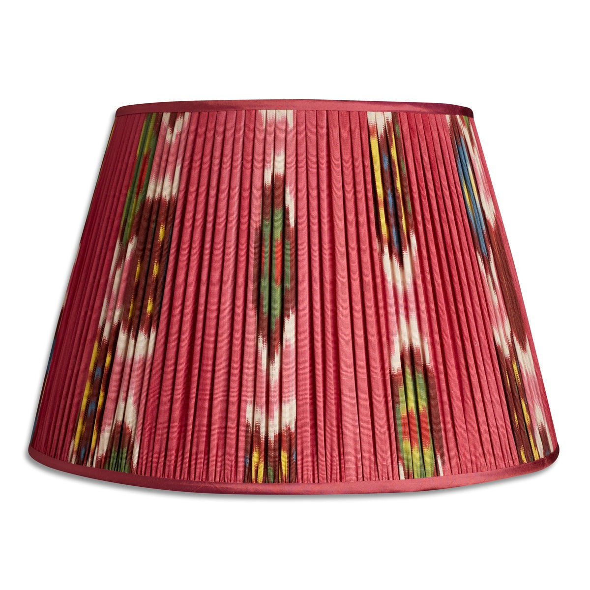 Nushka Lampshades 17 inch  - 43cm Magenta Cotton and Silk Ikat Lampshade