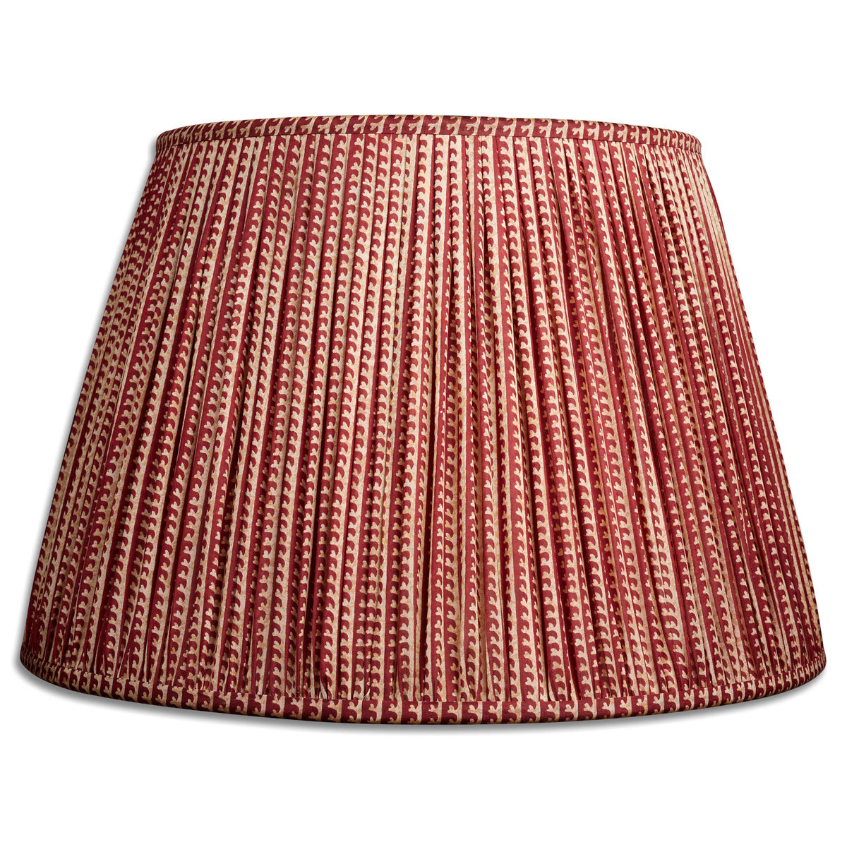 Nushka Lampshades 18 Inch - 46cm Burgundy wavy design silk sari lampshade