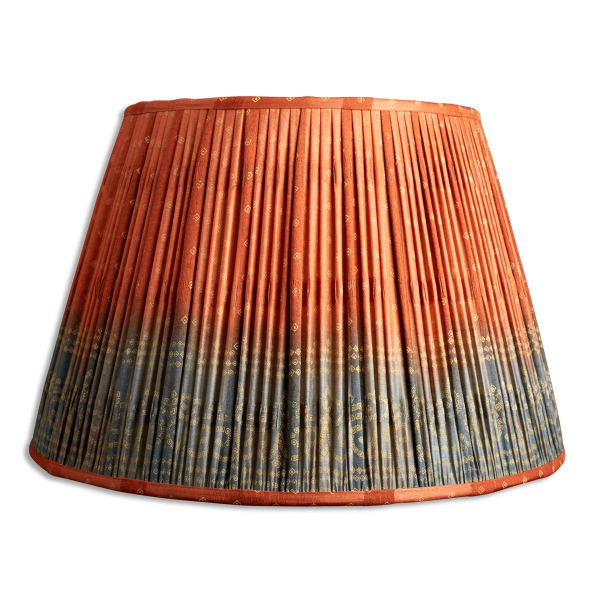 Nushka Lampshades 18 inch - 46cm Burnt Sienna Silk Sari Lampshade