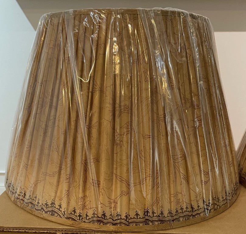 Nushka Lampshades 18 Inch - 46cm Caramel and brown silk sari lampshade