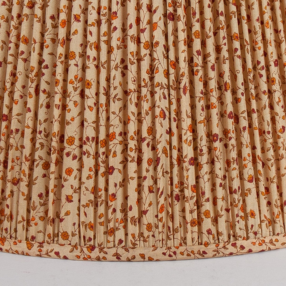 Nushka Lampshades 18 inch - 46cm Gold Floral Design Silk Sari Lampshade