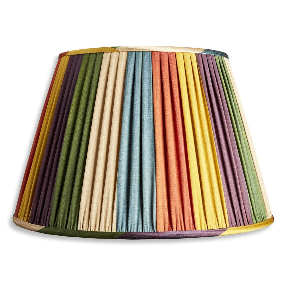 Nushka Lampshades 18 Inch - 46cm Harlequin Stripe Cotton and Silk Ikat Lampshade