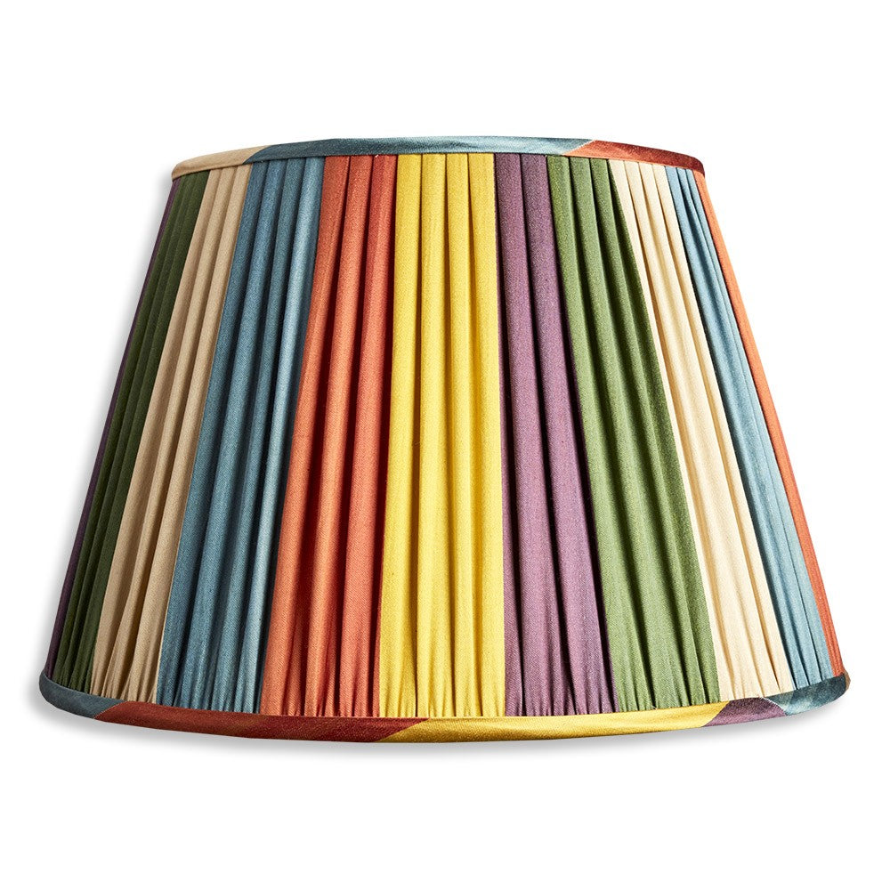 Nushka Lampshades 18 Inch - 46cm Harlequin Stripe Cotton and Silk Ikat Lampshade